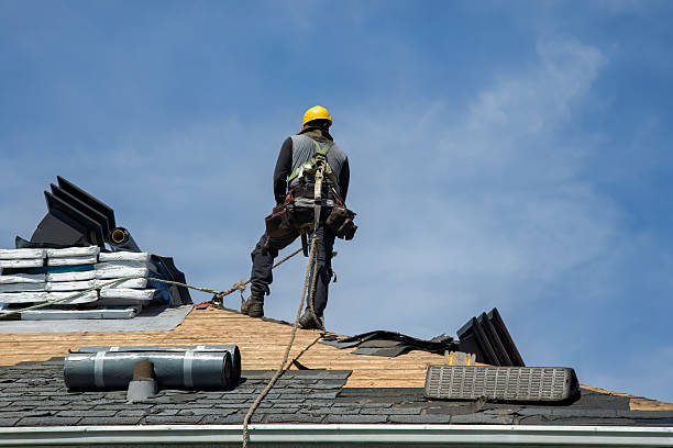 Professional Gutter Installation technician working in New Haven, IN